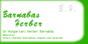 barnabas herber business card